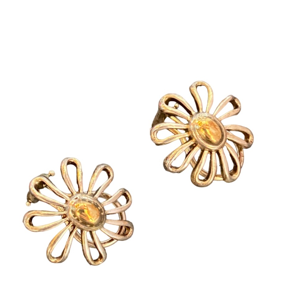 Tiffany & Co Vintage Paloma Picasso Daisy Clip on Earrings